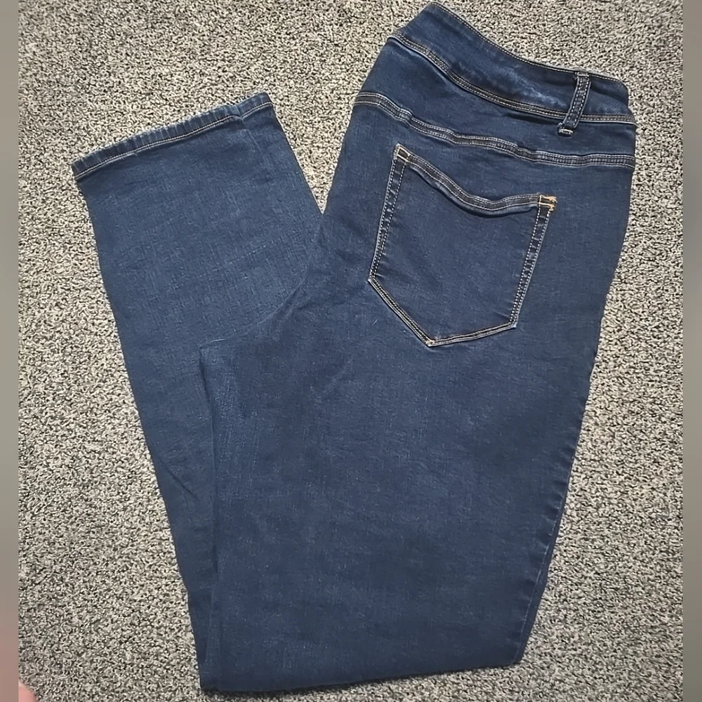 Maurices Dark Blue Skinny Jeans Stretchy Womens Size 22 Reg. - Picture 3 of 15